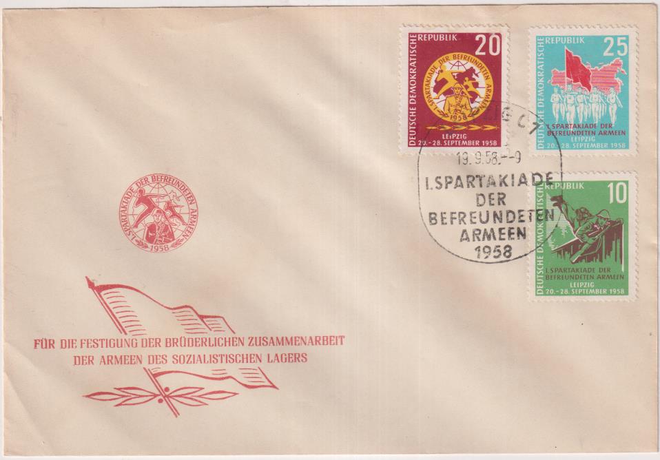 República Democrática Alemana. Sobre Primer Día, 1958
