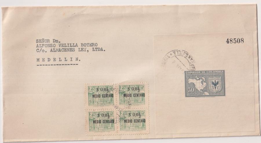 Colombia. Carta de Barranquilla a Medellín a Almacenes Ley