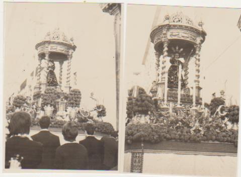 Lote de 2 fotografías (12x8,5) Fotógrafo Agudelo. Sevilla. Niño Jesús (?) Años 60