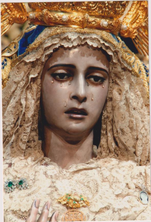 Fotografía (15x10) María Santísima de la concepción, hermandad de el silencio, Iglesia San Antonio abad, Sevilla