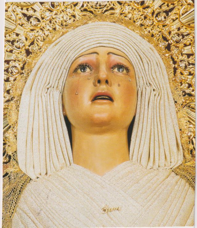 Fotografía (13x11) Ntra. Sra. de Guía. Va con el Cristo de las 7 Palabras (1er Paso) Parroquia de S. Vicente, Sevilla