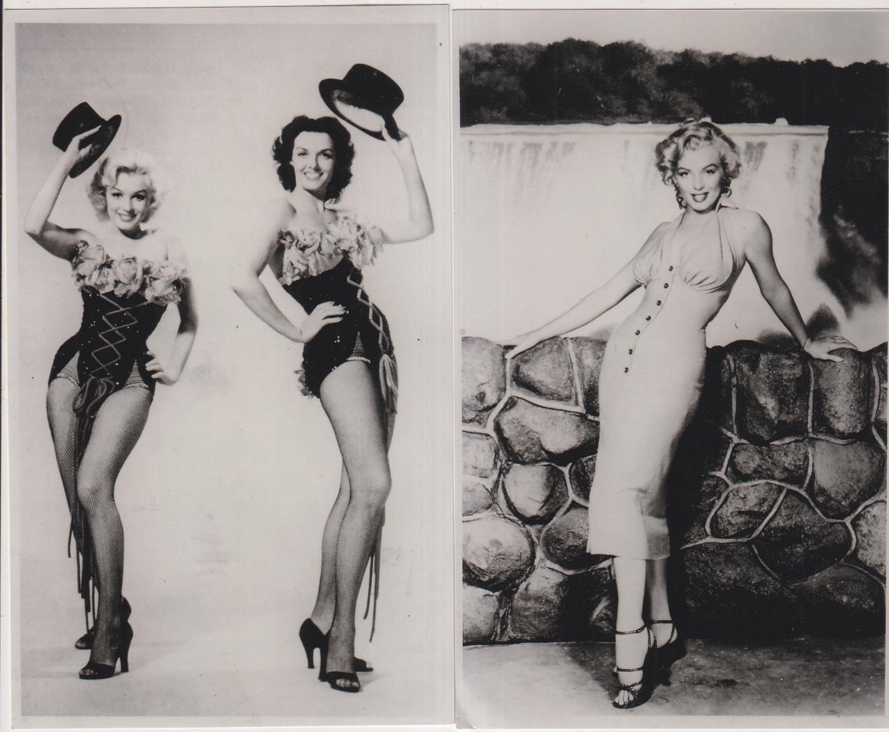 Marilyn Monroe y Jane Rusell. 2 Fotografías (17,5x11,5) Años 90