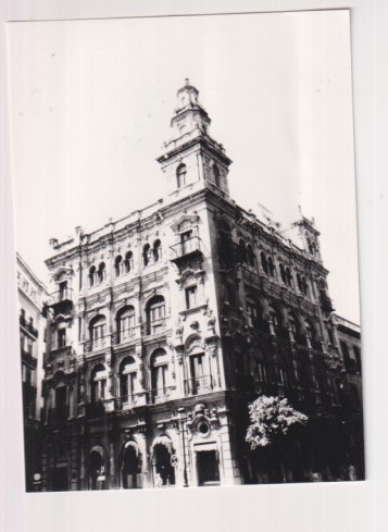 Fotografía (12x8,5) Fotógrafo Agudelo. Sevilla, Plaza Nueva, 2. La Telefónica. Años 70