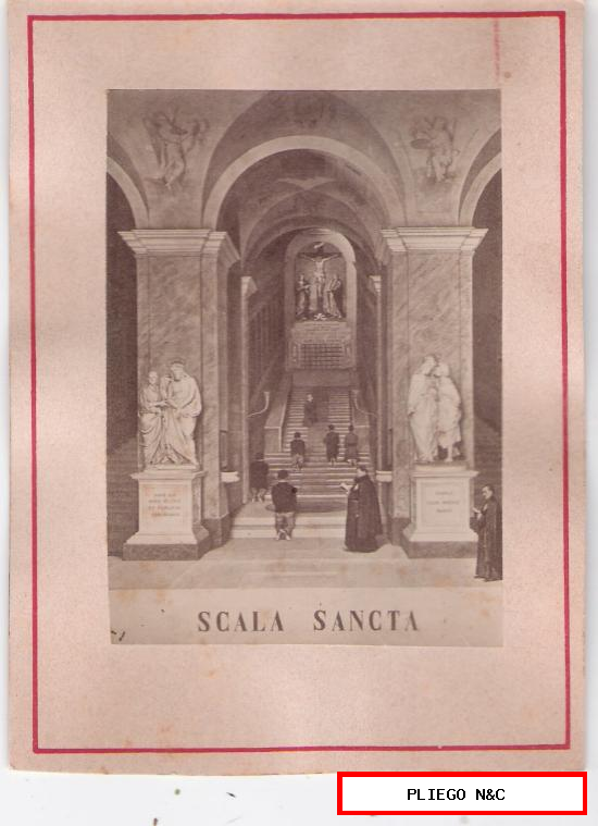 Scala Sancta (Vaticano) Albúmina (9,5x7) sobre cartón. Siglo XIX