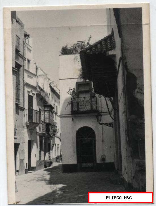Fotografía (12,5x9) Sevilla. Calle Santa Teresa. Fotógrafo Agudeló-Sevilla. Años 60-70