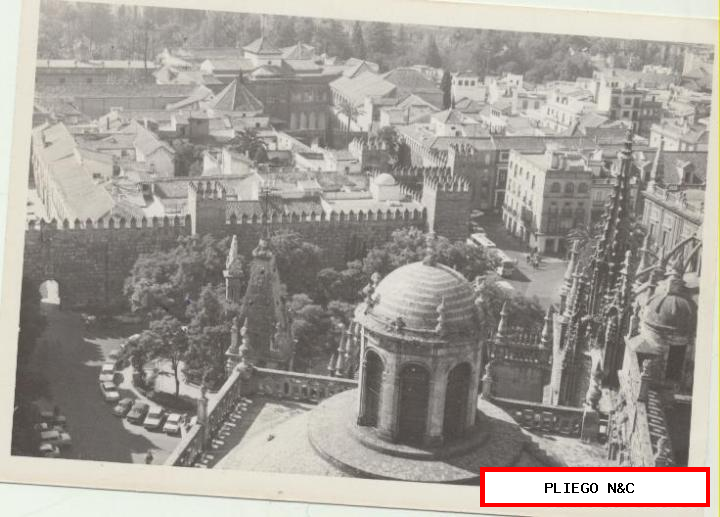 fotografía (9x12) vista de Sevilla desde la giralda. Fotógrafo Agudelo. Años 70