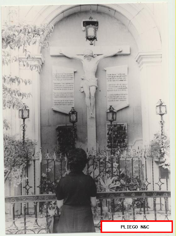 fotografía (9x12) cristo de las angustias. Granada. Fotógrafo Agudelo. Años 70