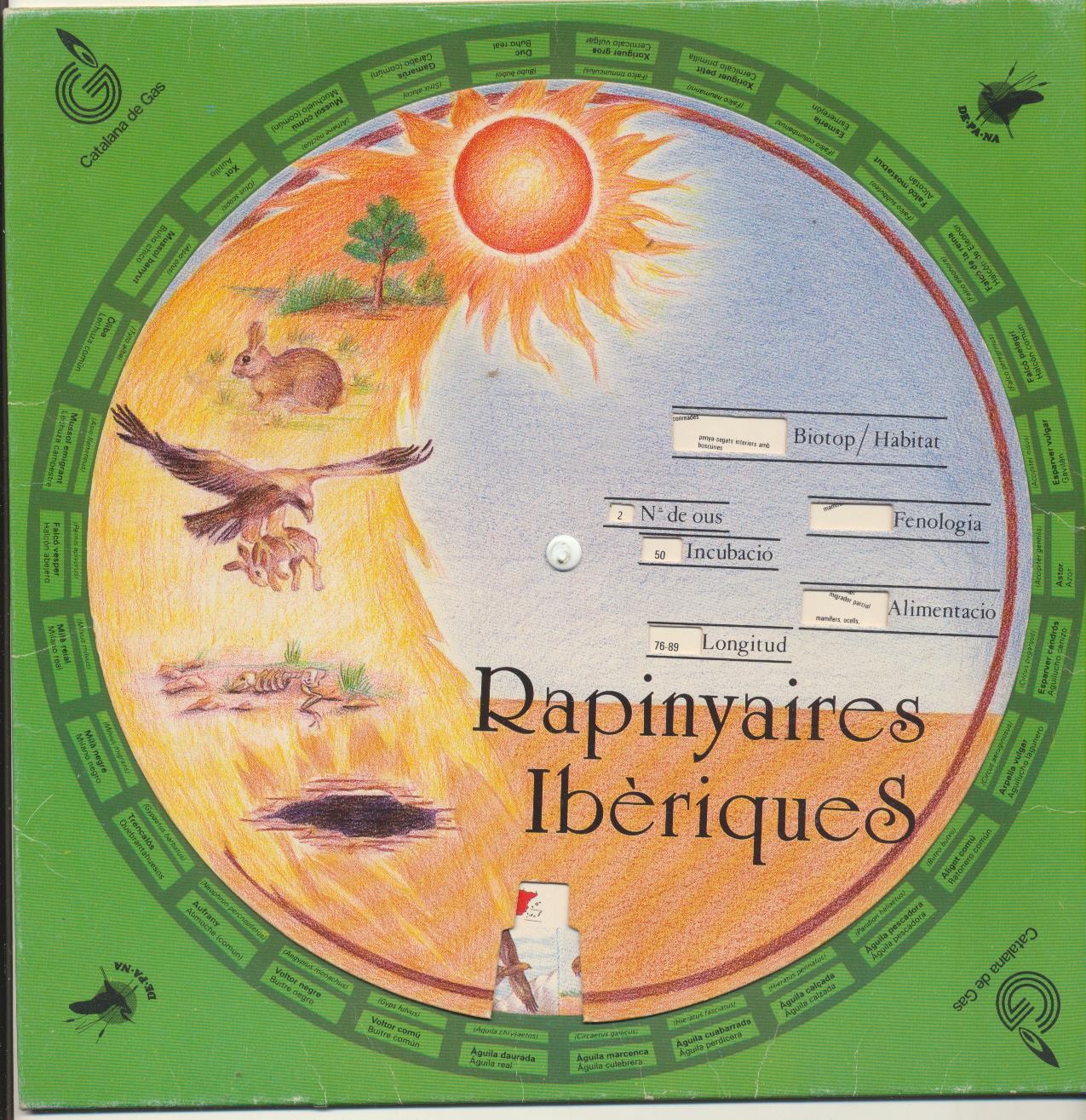Rapinyaires Ibériques (Aves Rapaces ibéricas. Juego Publicidad de Catalana de Gas (22x22)