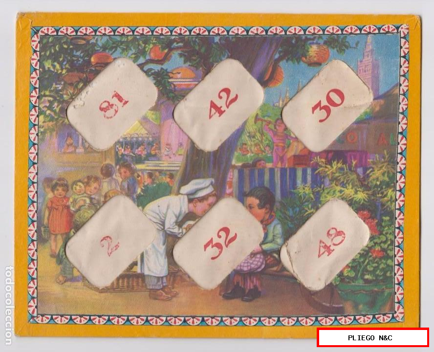 puzle para aprender a multiplicar (4 láminas y 24 fichas cartón) Años 40