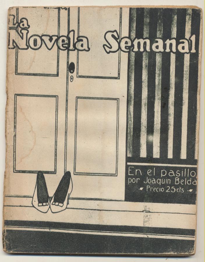 La Novela Semanal nº 60. en el pasillo por J. Belda. Prensa Gráfica 1922
