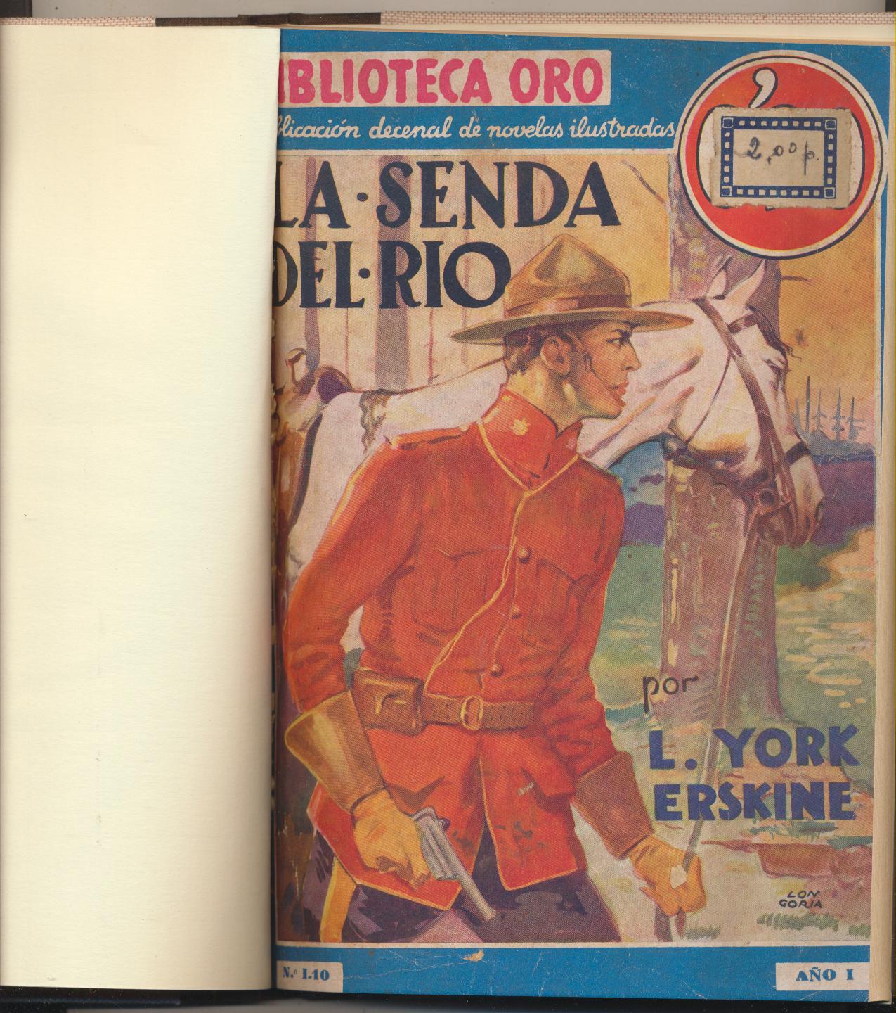 Biblioteca oro nº 10. La Senda del Río por L. York Erskine. 1ª Edición molino 1934