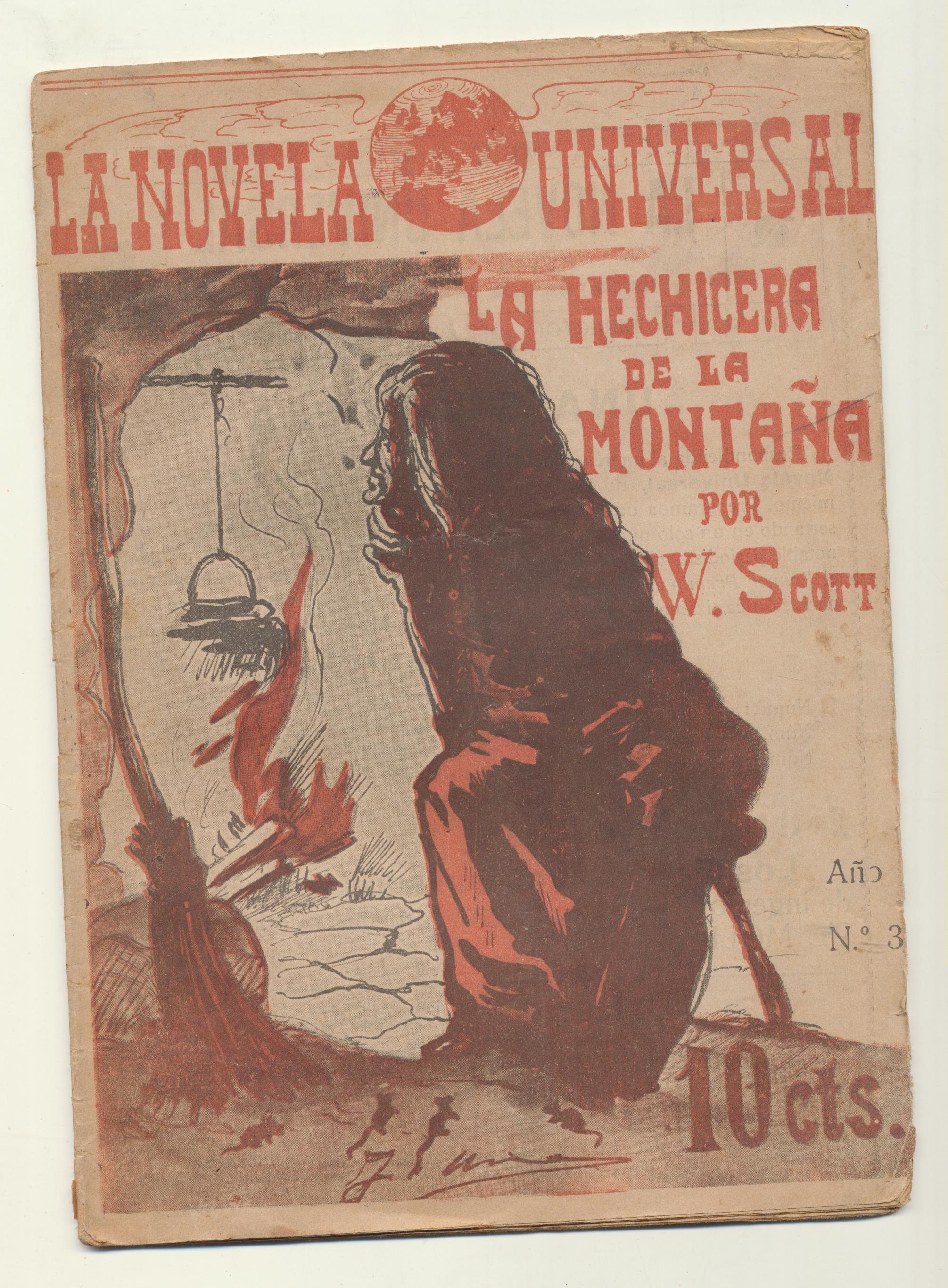 La Novela Universal nº 3. W. Scott La hechicera de la Montaña. Año 1917