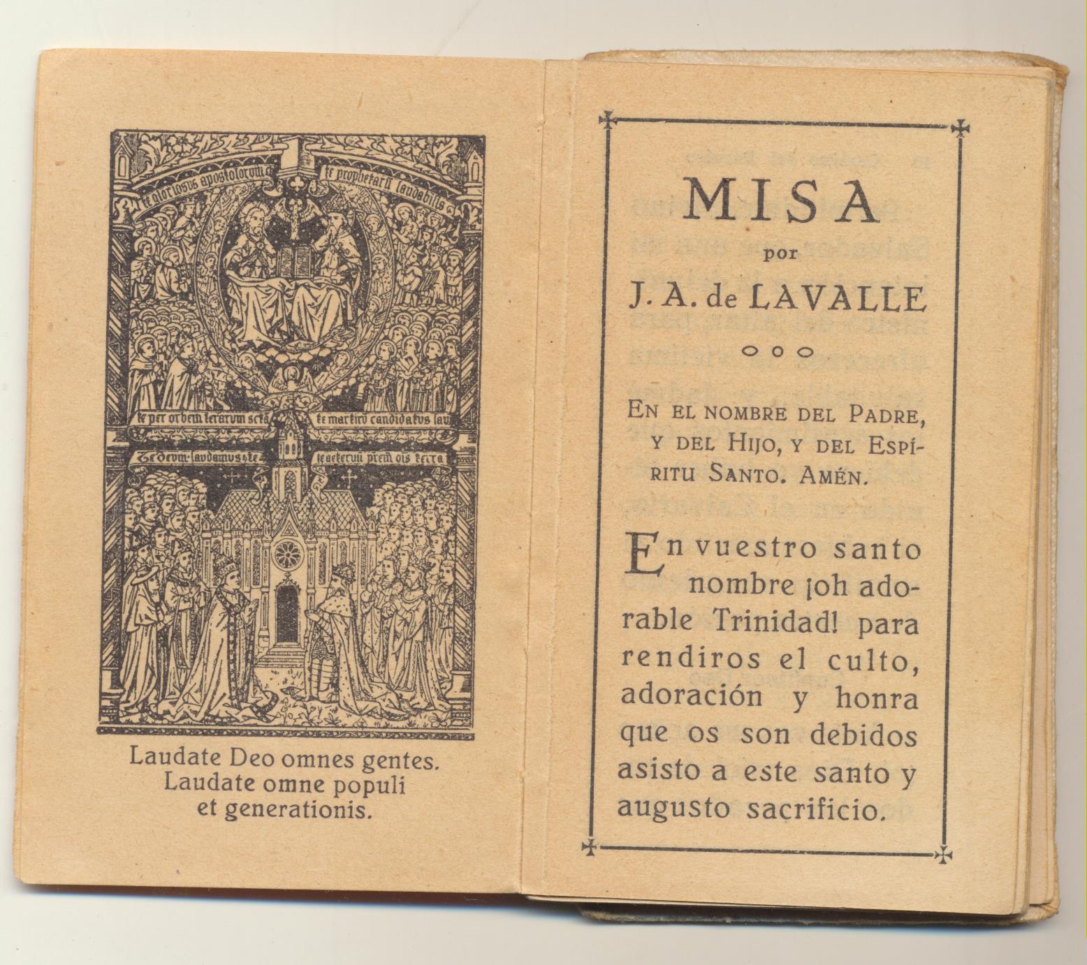 Camino del Paraíso. Misa por J. A. Lavalle. J. Prats. Impresor