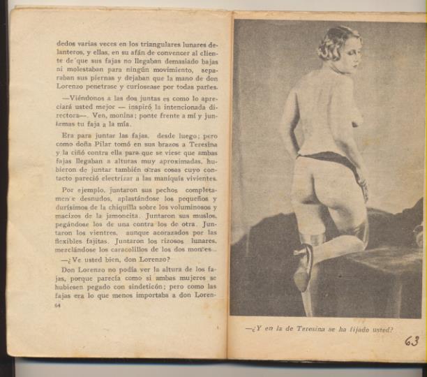Biblioteca Parisien Sexto Volumen. Casa de Modas. Ediciones La Novela Galante