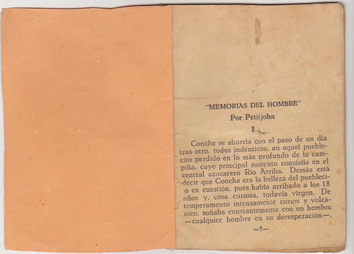 Memorias del Hombre por Petitjohn. Colección Cortina Roja. 19??