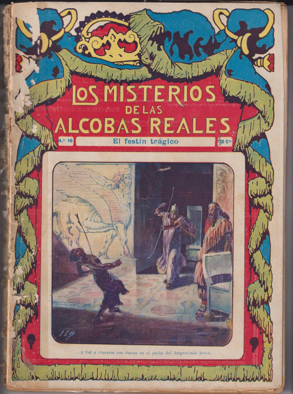 Los Misterios de las Alcobas Reales. F. Granada y Ca. Lote de 7 ejemplares del 16 al 22. Años 20
