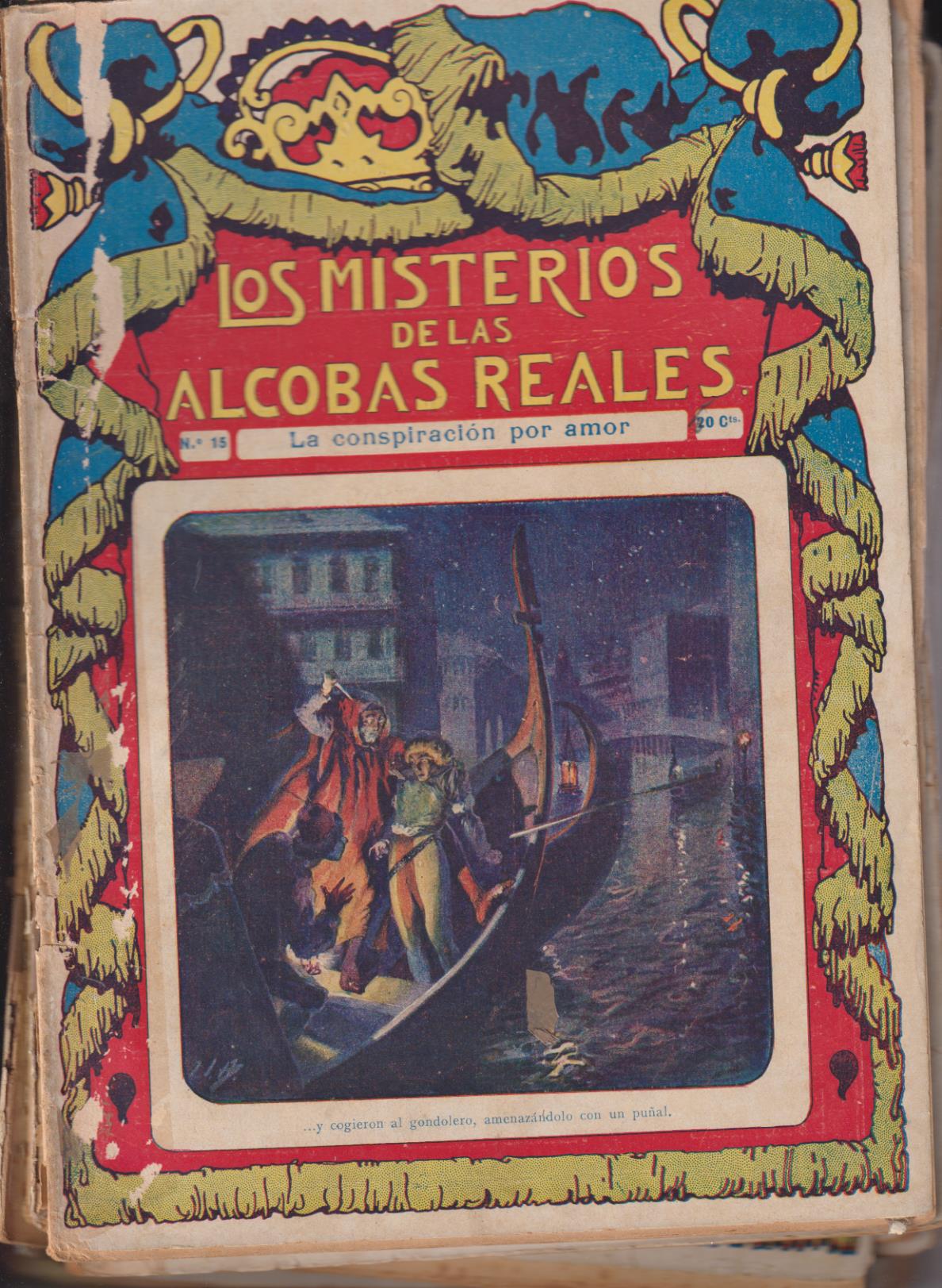 Los Misterios de las Alcobas Reales. F. Granada y Ca. Lote de 15 ejemplares del 1 al 15. Años 20