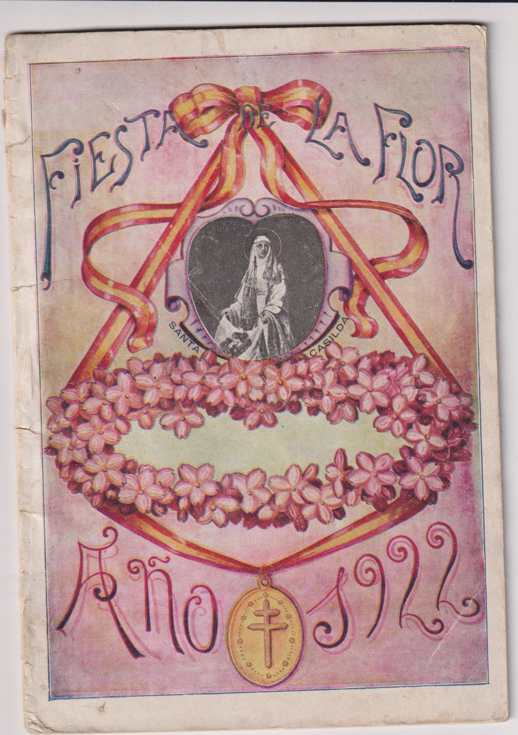 Fiesta de la Flor Año 1922. Sevilla. (24x17) Tapas blandas, 44 páginas con fotografías. RARO