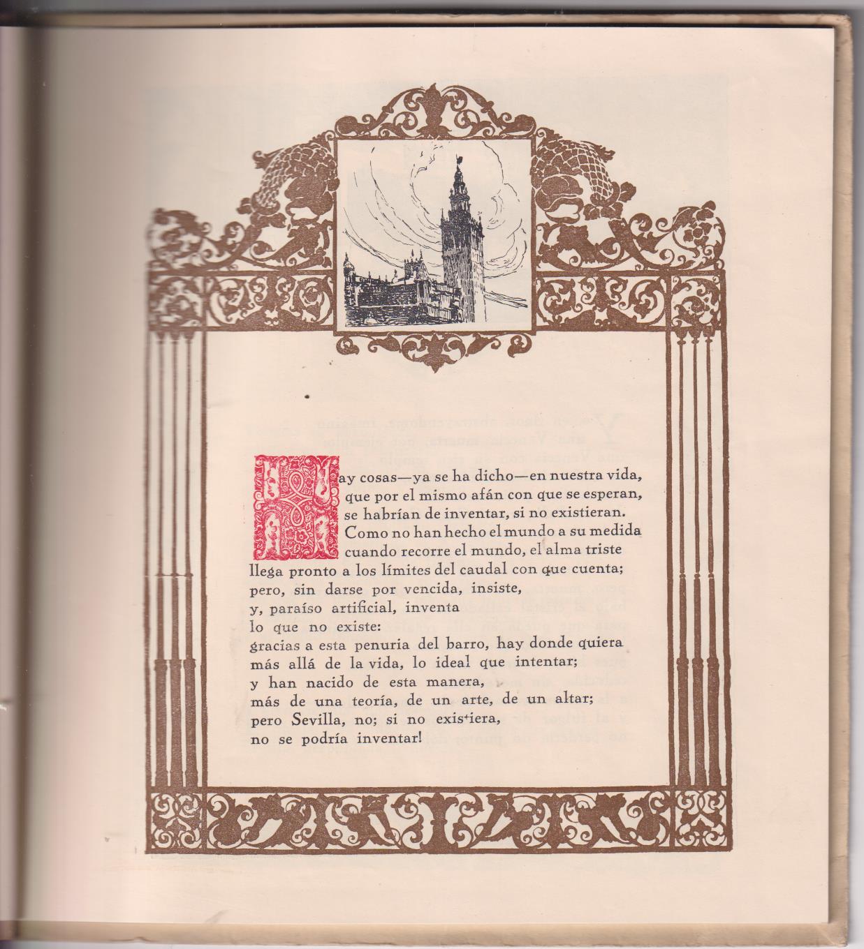 Las Fiestas de Sevilla. E. Marquina. Vistas de Sevilla y Dibujos de Honenleiter. 1926