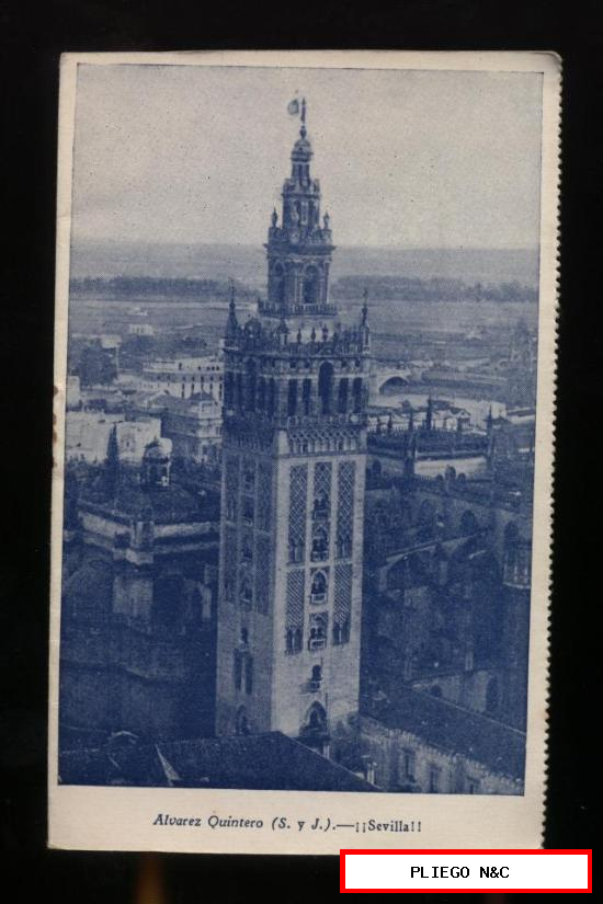 Postal-Librito. nº 27. ¡¡Sevilla!! por S. y J. Álvarez Quintero. (14,5x9) año 1932