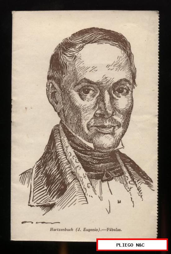 Postal-Librito, nº 19. Hartzenbuch (J. Eugenio) Fábulas (14,5x9) año 1932