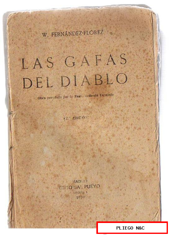 Las gafas del diablo por W. Fernández-Flores. Editorial Pueyo 1919