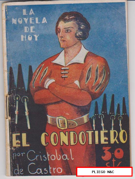 La Novela de Hoy nº 433. El Condotiero por Cristóbal de Castro. Atlántida 1930