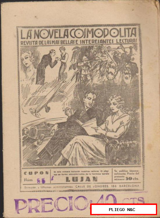 La Novela Cosmopolita nº 55. Hispano Americana 1935