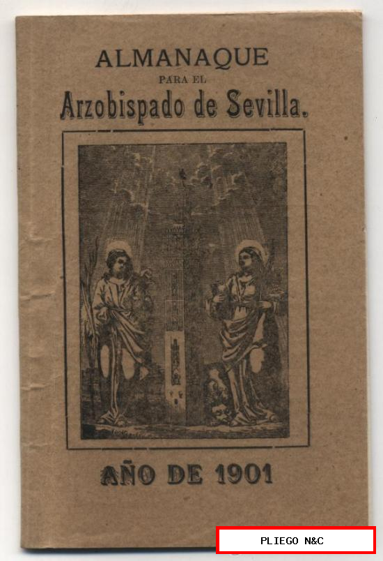 Almanaque para el Arzobispado de Sevilla. Año de 1901. (15x5x10) 50 páginas
