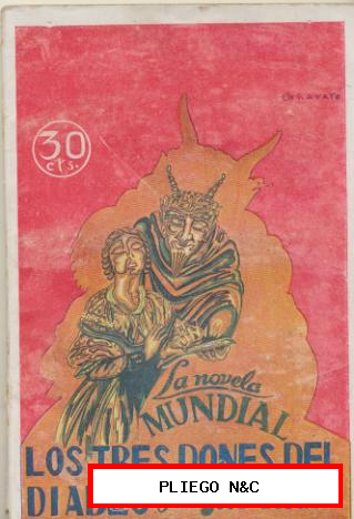 La Novela Mundial nº 20. Los tres dones del diablo por J. Toral. Año 1926