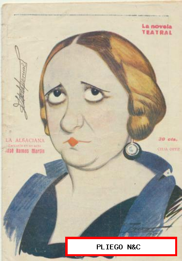 La Novela Teatral nº 397. La Alsaciana por J. Ramos Martín. Año 1924