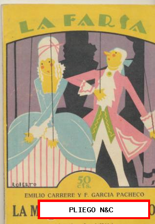 La Farsa nº 22. La Manola del Portillo por E. Carrere y F. G. Pacheco. año 1928