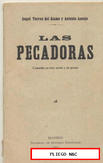Las Pecadoras por A. Torres del álamo y A. Asenjo. S.A.E. 1915
