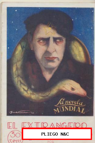 La Novela Mundial nº 30. El Extranjero Misterioso por F. Ramírez Ángel Año 1926