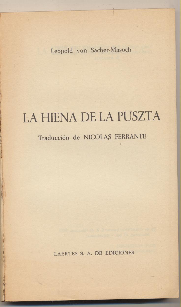 La Hiena de la Puszta por L. von (No hay sugerencias). Laertes 1982