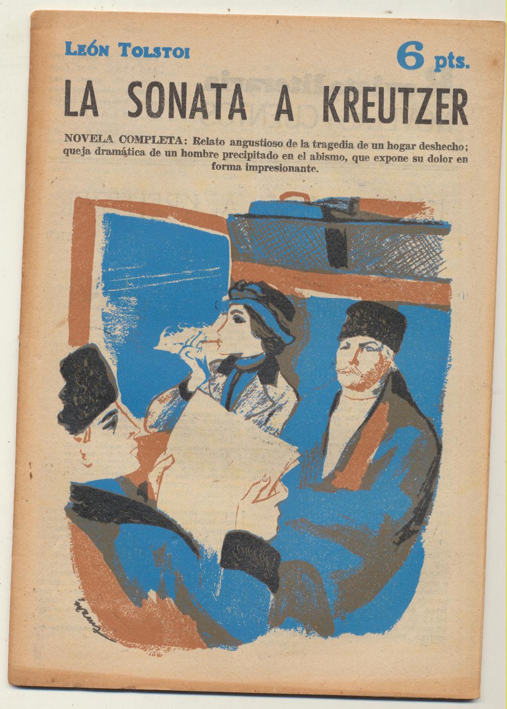 La Sonata a Kreutzer. Leon Tolstoi. Revista Literaria. Novelas y Cuentos nº 1685