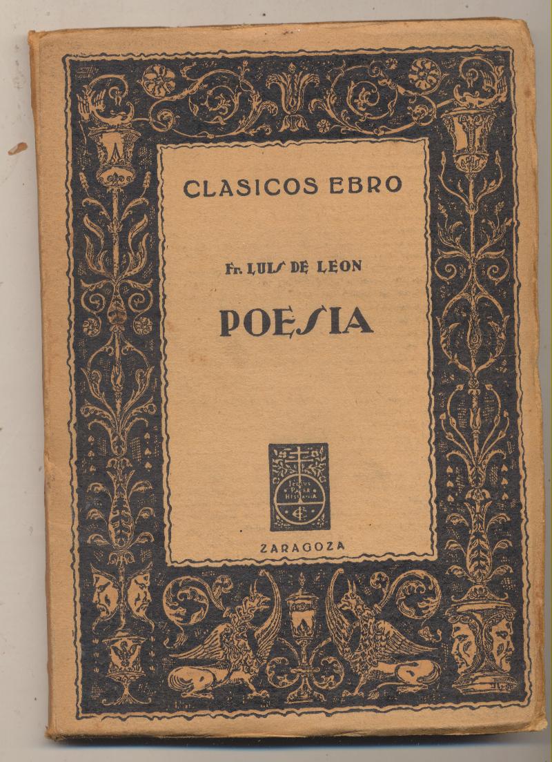 Clásicos Ebro. Fr. Luis de León. Poesía. Año 1949