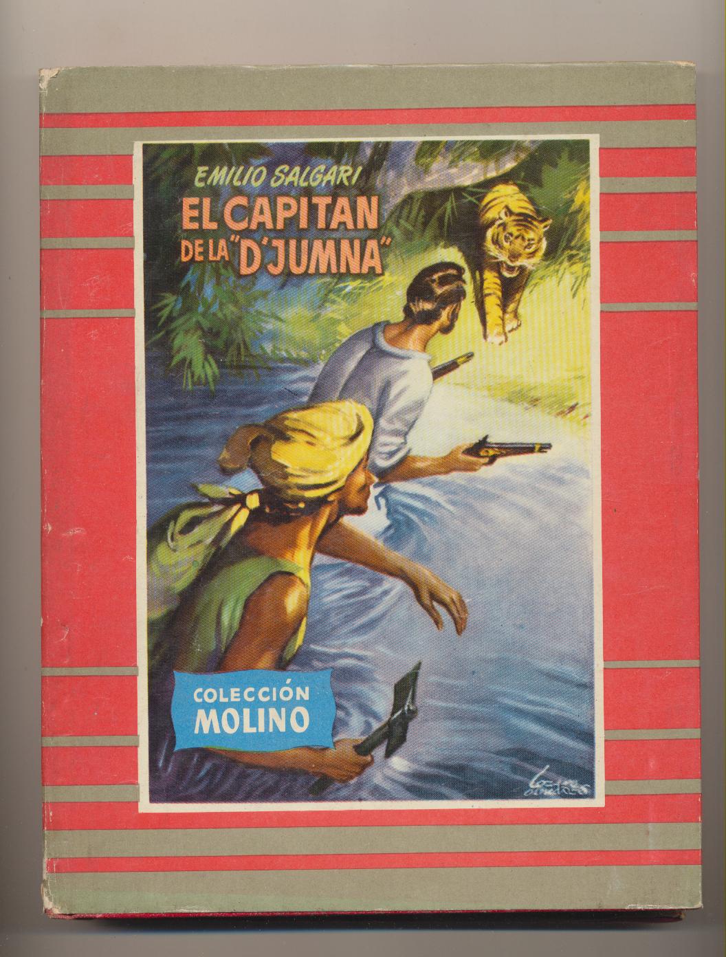 Emilio Salgari. El Capitán de la D´Jumna. Colección Molino nº 35. 1956