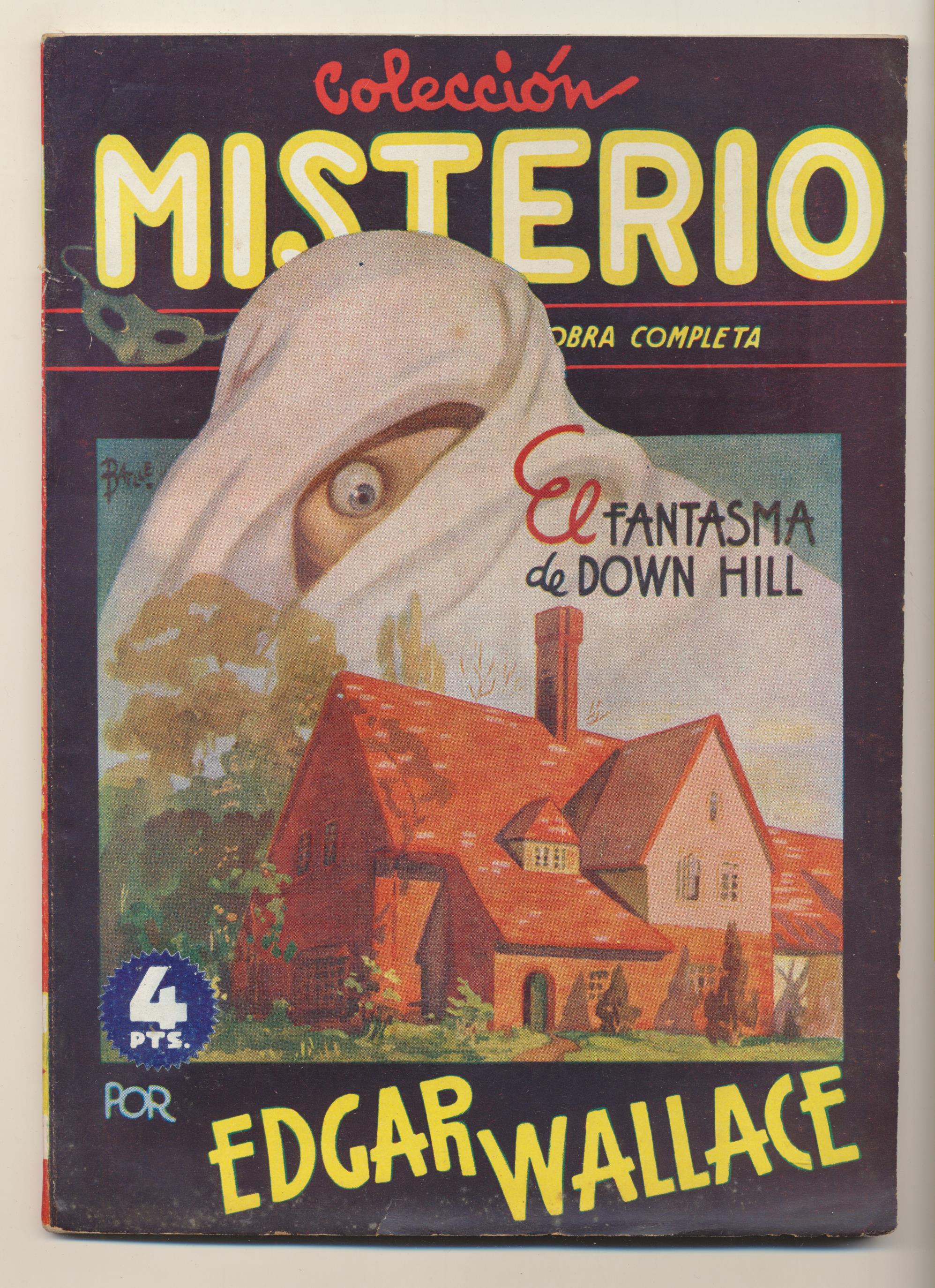 COlécción Misterio nº 21. El Fantasma de Down Hill por Edgar Wallace. Cliper 194?