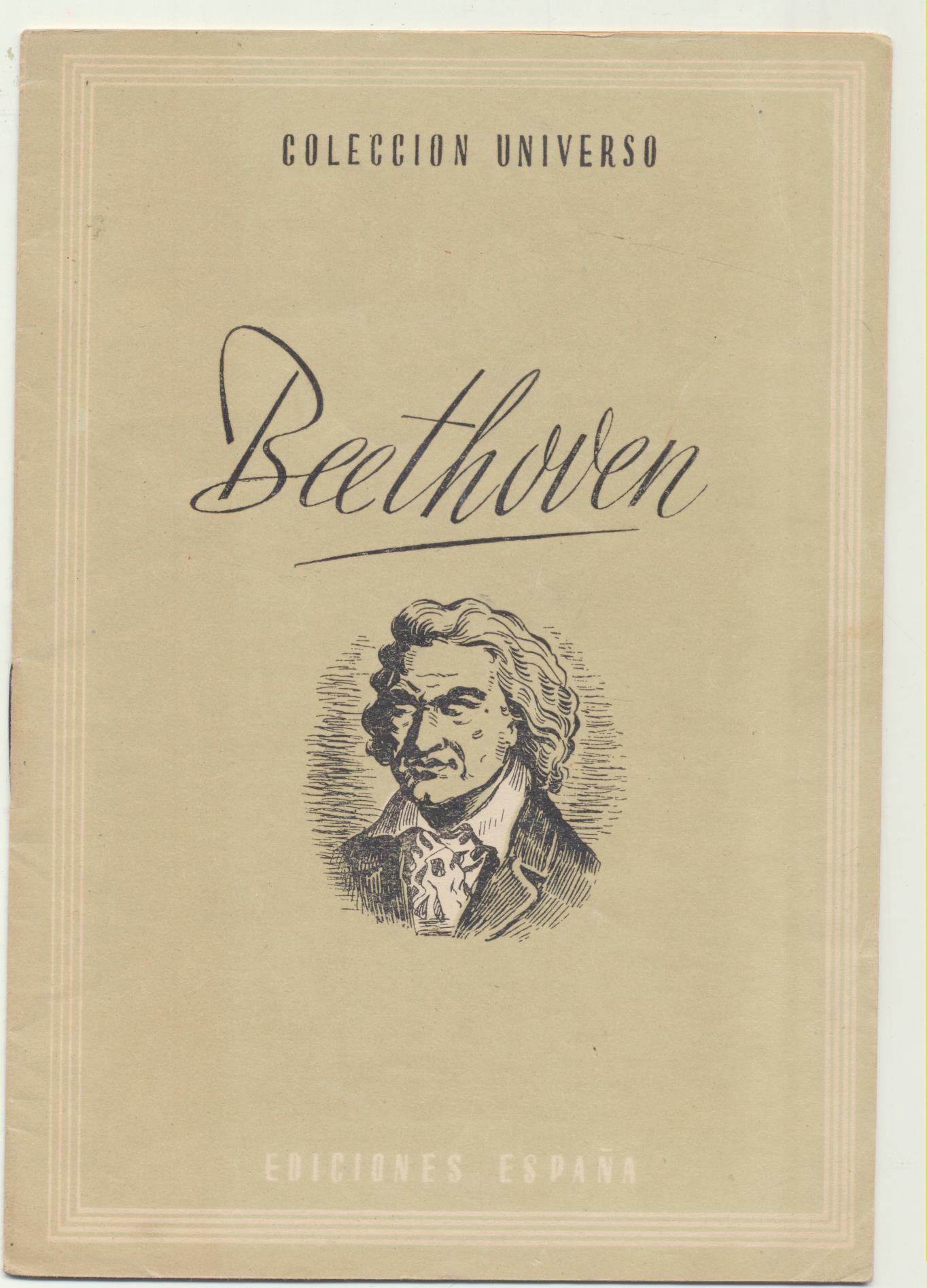 Colección Universo. Beethoven. Ediciones España 194?