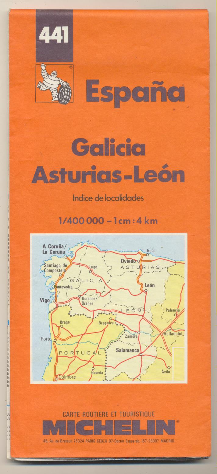 España, guía Michelin. España Galicia Asturias-León. Mapas. 13ª Edición 1997
