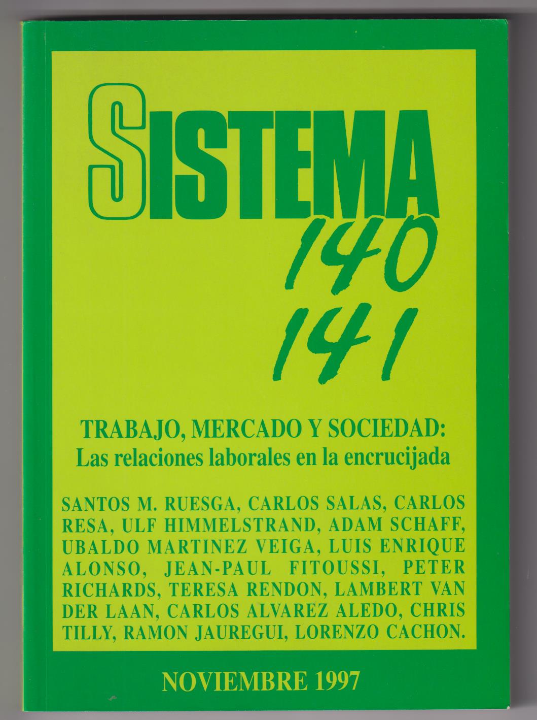 Sistema 140 141. Noviembre 1997, (288 páginas) SIN USAR