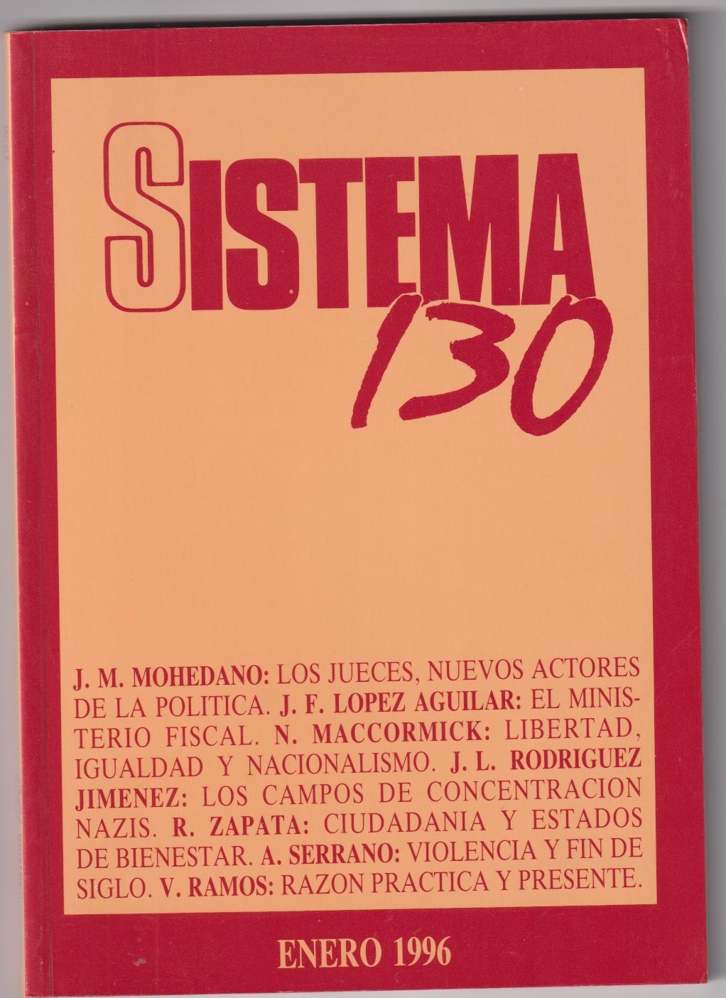 Sistema 130. Enero 1996 (144 páginas) SIN USAR