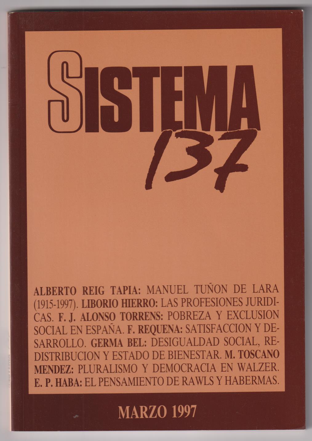 Sistema 137. Marzo 1997. SIN USAR