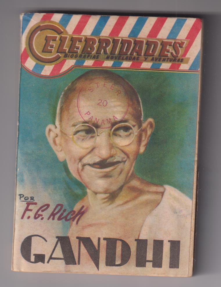 Celebridades nº 21. Gandhi por F.G. Rich. Dolar 195?