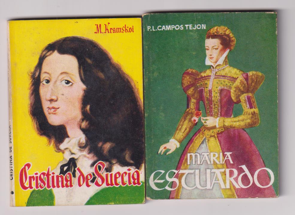 Enciclopedia Pulga. Lote de 2 ejemplares: 251 y 284. María Estuardo y Cristina de Suecia