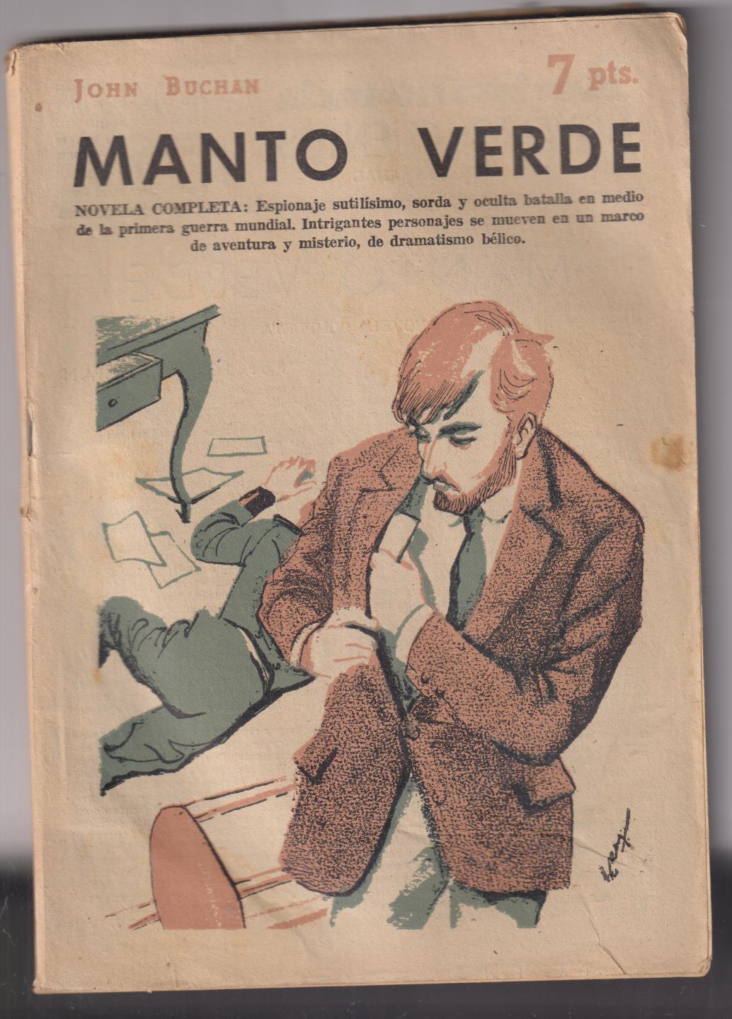 Revista Literaria Novelas y Cuentos nº 1404. manto verde por John Buchan. Año 1958