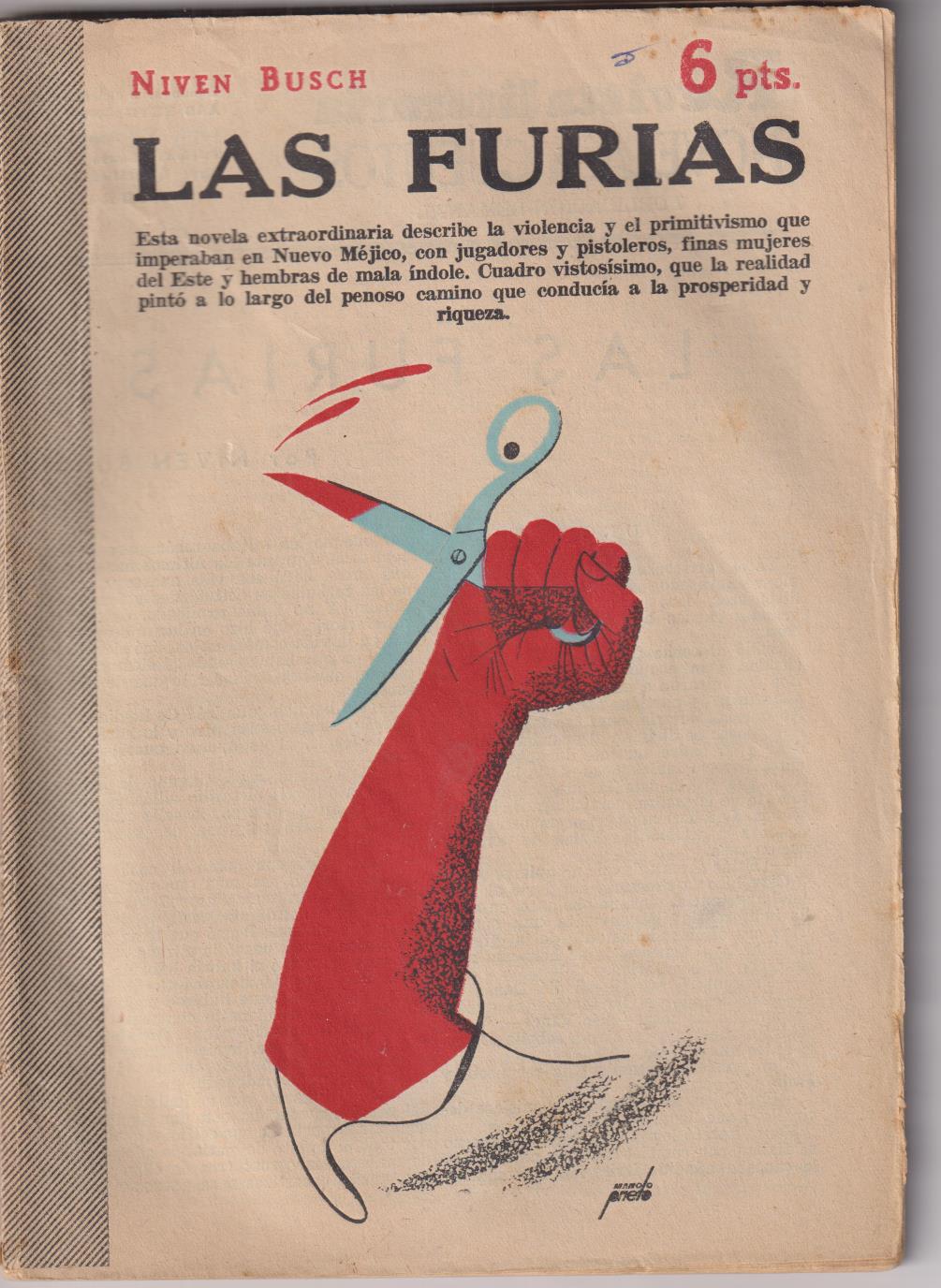 Revista Literaria Novelas y Cuentos nº 1285. Las Furias por Niven Busch. Año 1955
