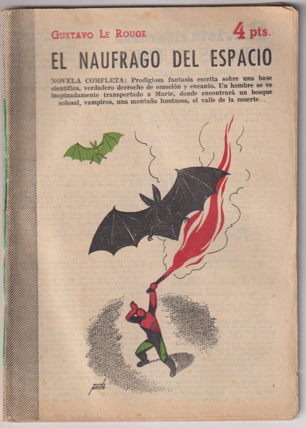 Revista literaria Novelas y Cuentos nº 1309. El naufrago del Espacio por G. le Rouge. Año 1958