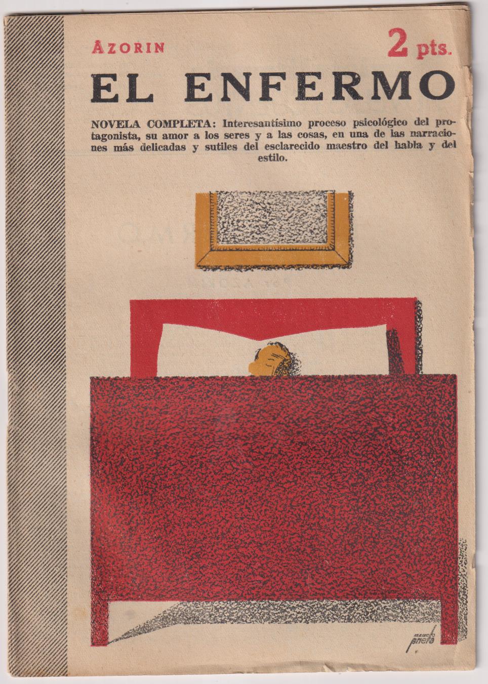 Revista literaria Novelas y Cuentos nº 1264. El Enfermo por Azorín, Año 1955